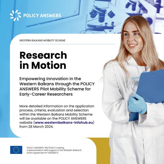 The POLICY ANSWERS Western Balkans Mobility Scheme for Early-Career Researchers has been launched