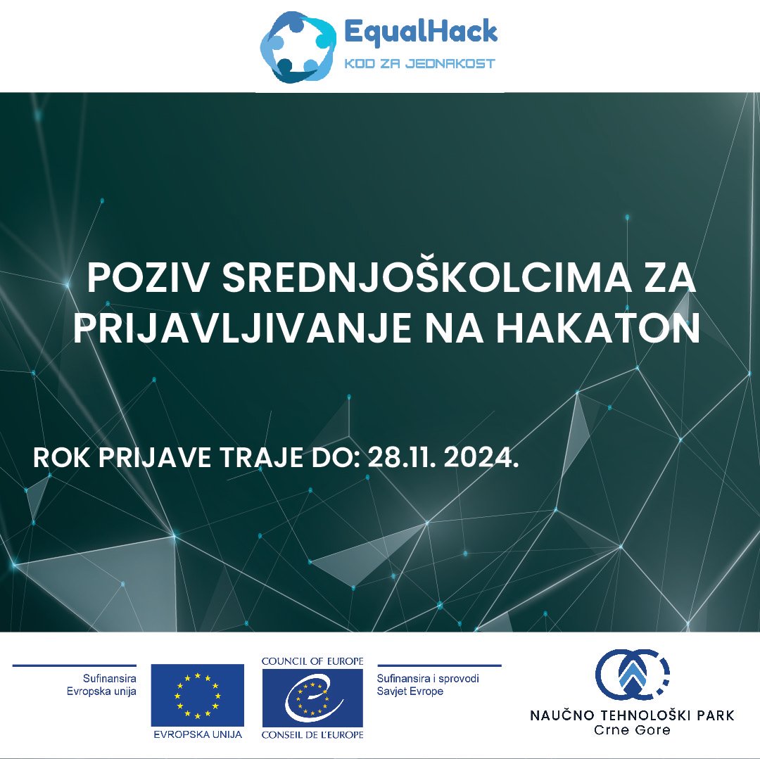 Javni poziv za prijavu na hakaton “Equal Hack: Kod za jednakost”