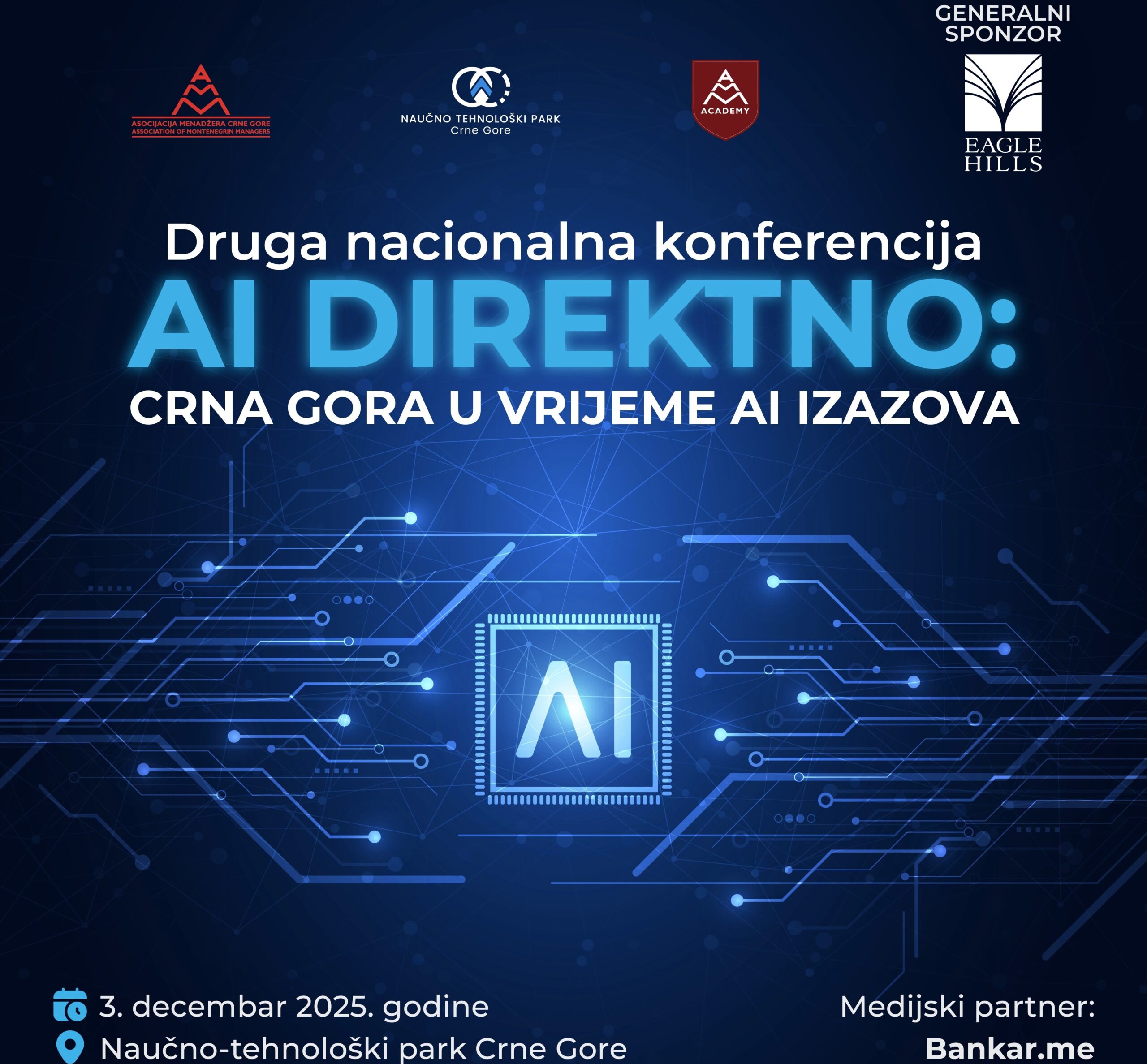 Druga nacionalna AI konferencija – „AI DIREKTNO: Crna Gora u vrijeme AI izazova“