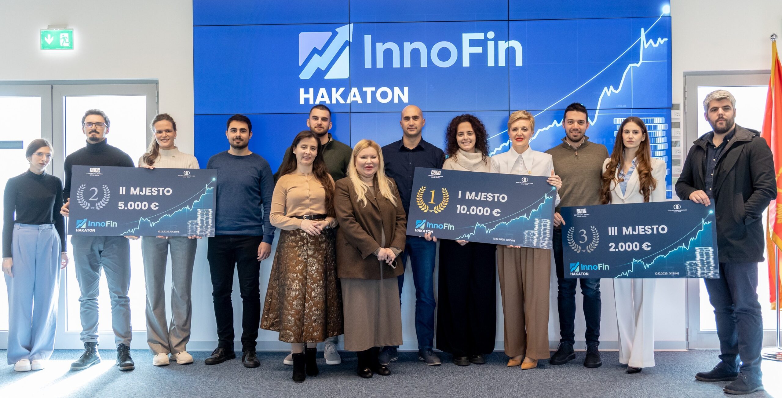 Finalni dan InnoFin Hakatona 2025 održan 10. decembra u Naučno-tehnološkom parku Crne Gore