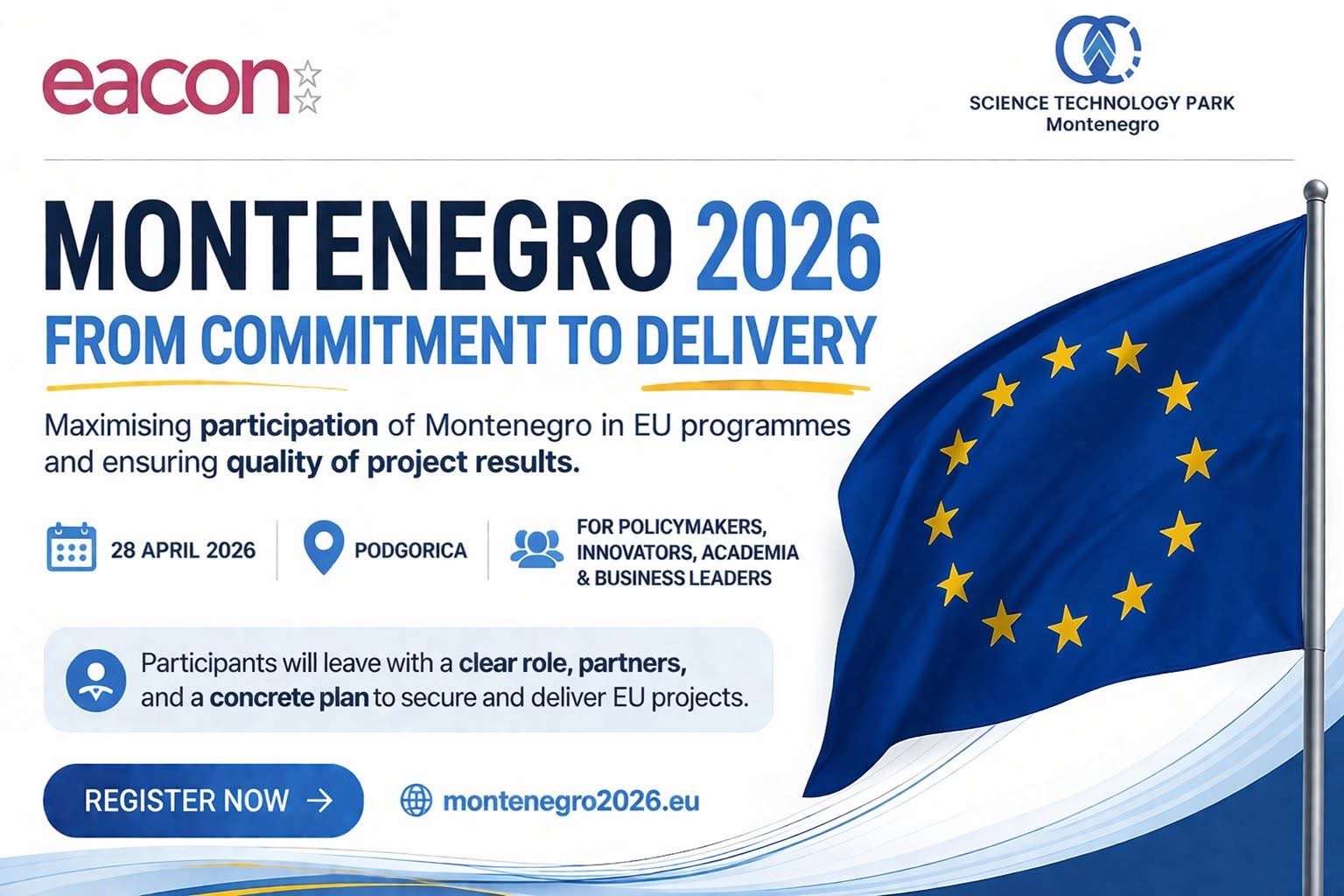 Naučno-tehnološki park Crne Gore domaćin konferencije „Montenegro 2026 – From Commitment to Delivery“