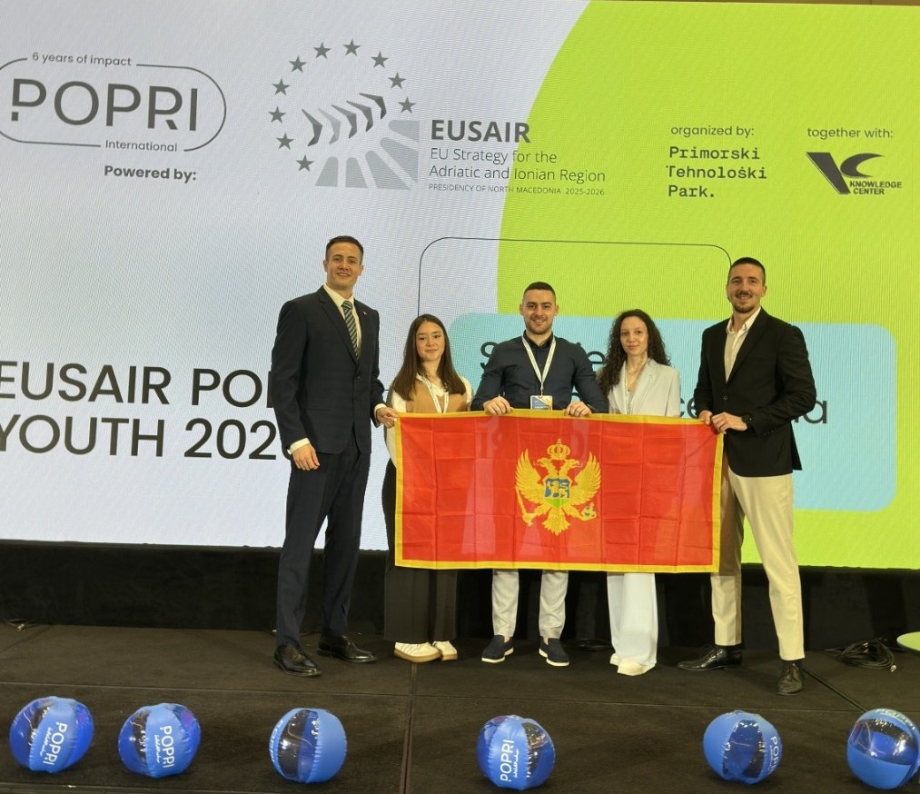 Sjajan rezultat za mlade crnogorske inovatore na takmičenju EUSAIR Youth POPRI 2026 u Skoplju