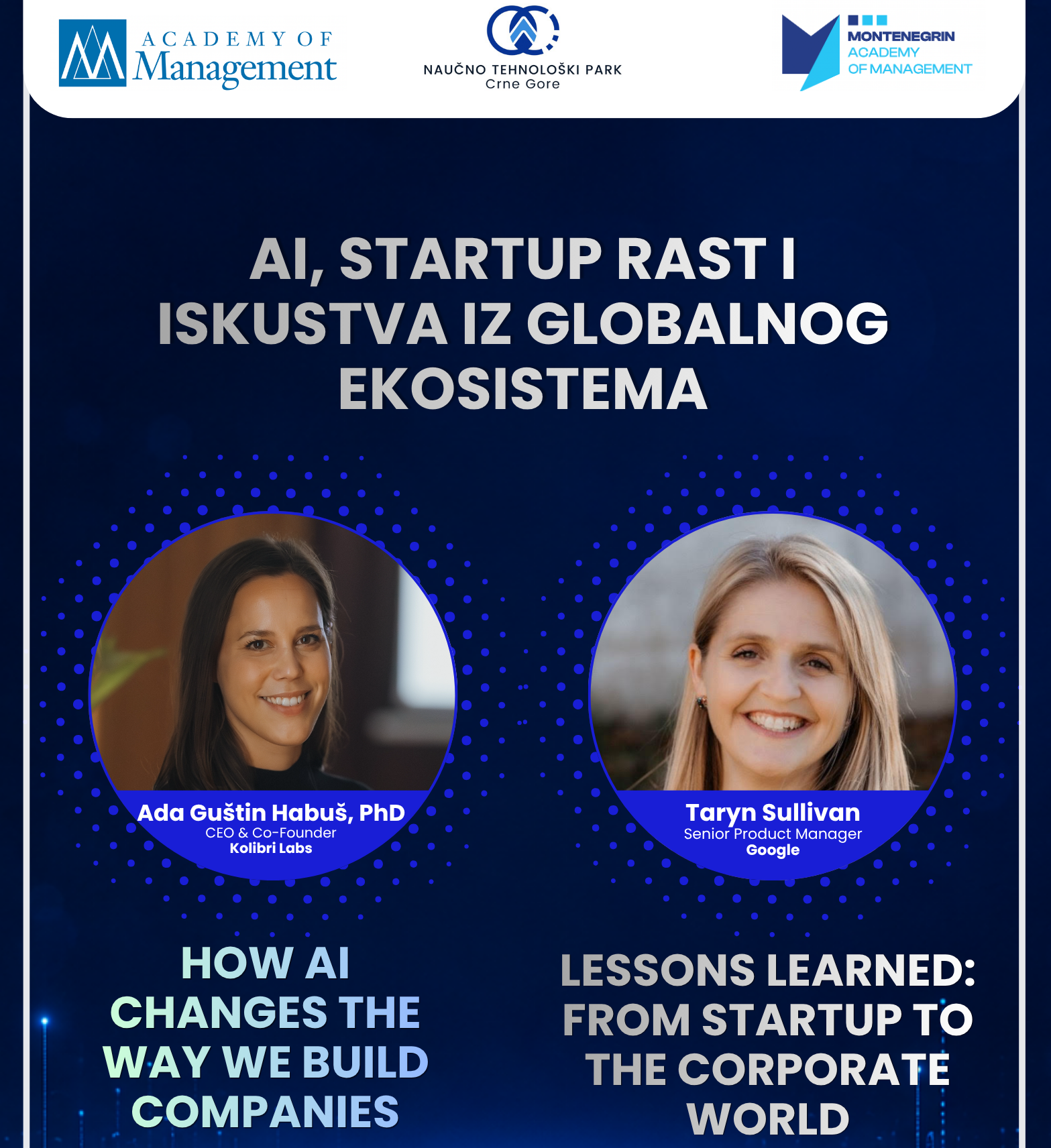 Budućnost biznisa u NTP CG kroz predavanje: AI, startup rast i neprocjenjiva iskustva iz globalnog ekosistema
