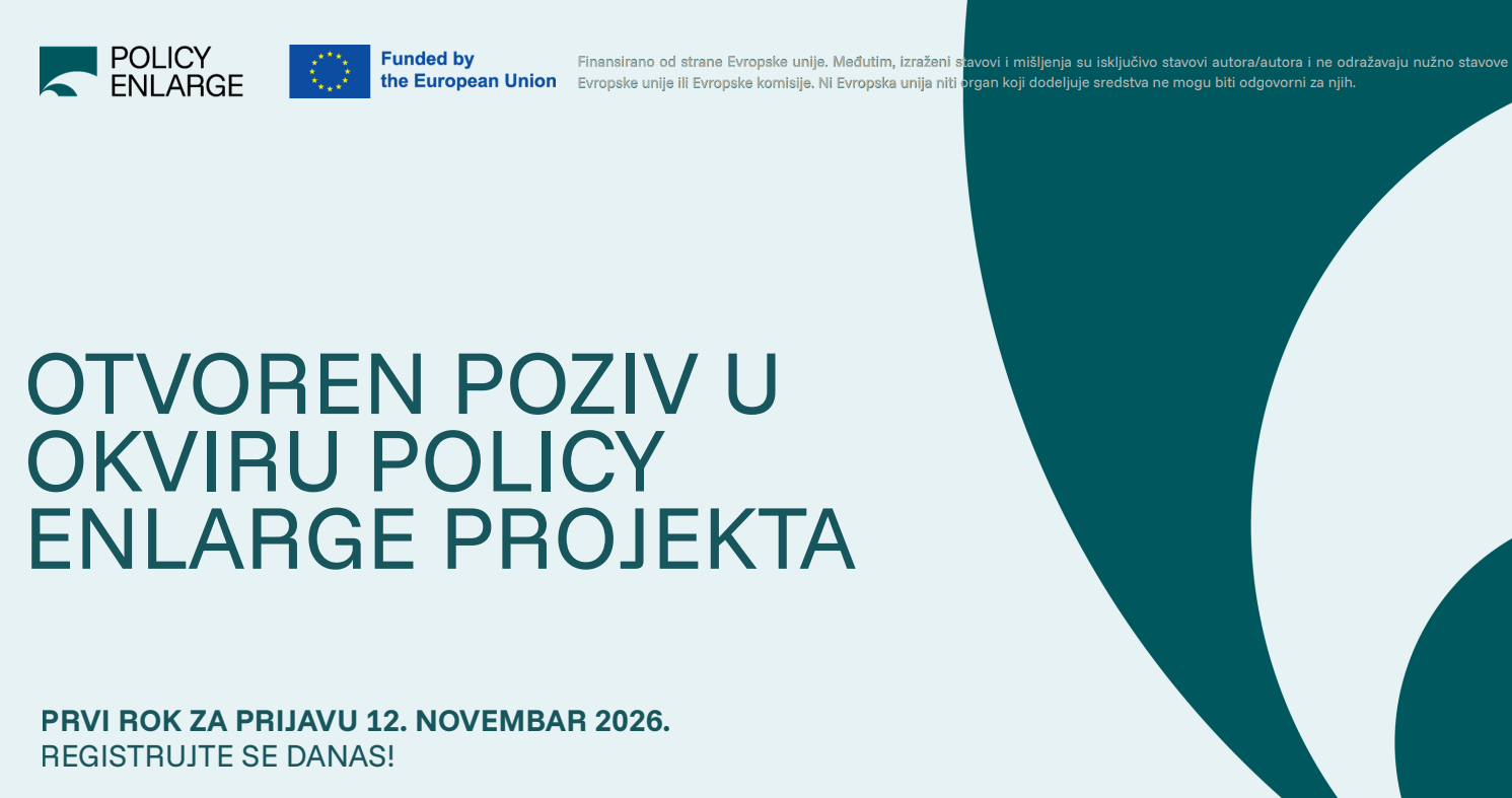 POLICY ENLARGE Otvoreni poziv: 300.000 eura za prekograničnu saradnju i mobilnost u oblasti istraživanja i inovacija