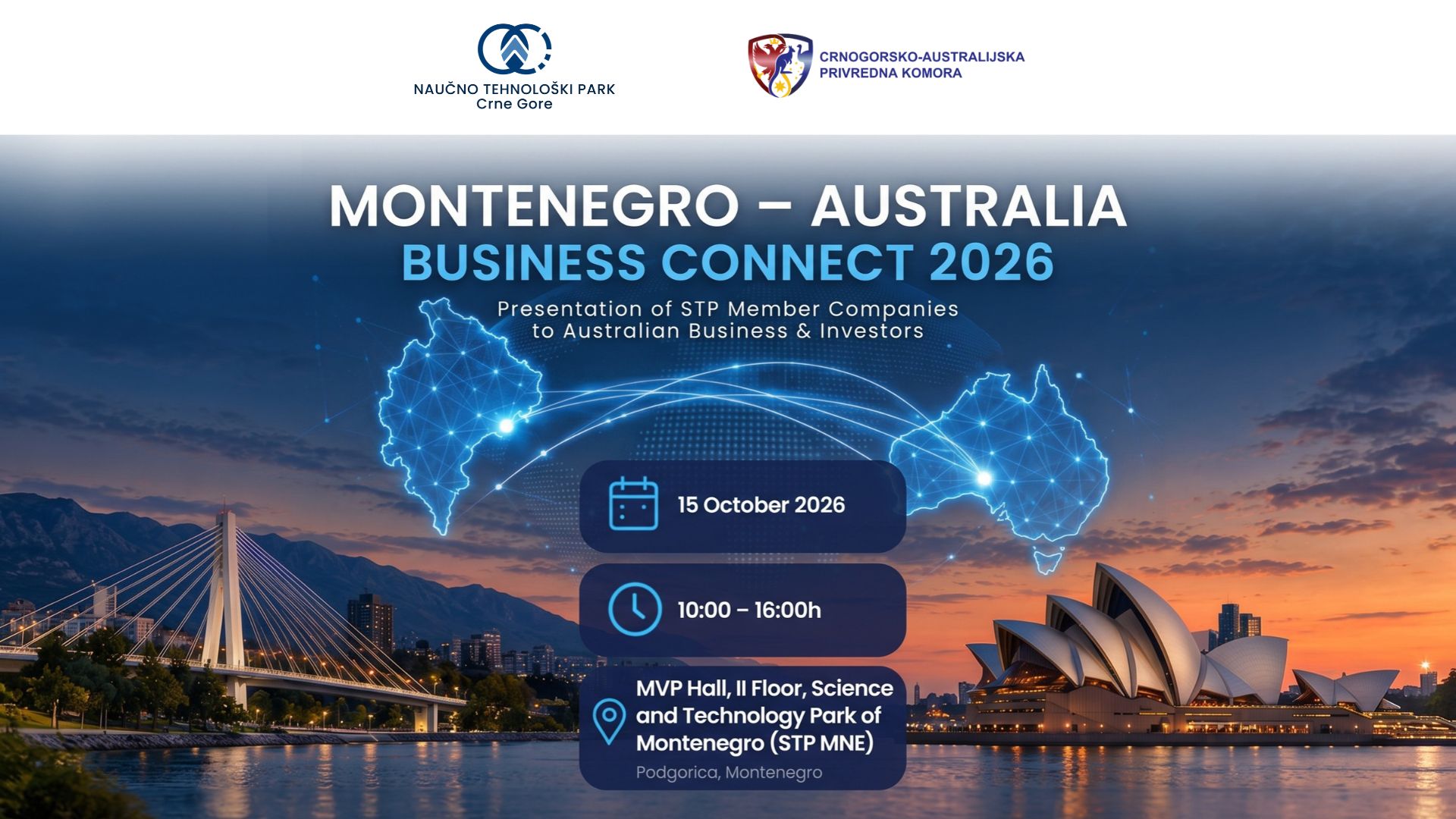 Povezivanje crnogorskih inovatora i globalnog kapitala: NTP CG domaćin ”MONTENEGRO – AUSTRALIA BUSINESS CONNECT 2026”